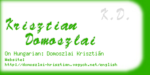 krisztian domoszlai business card